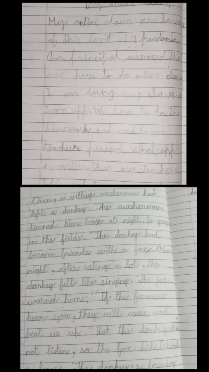 Former Student Handwriting Improvement - Sixteenth slide