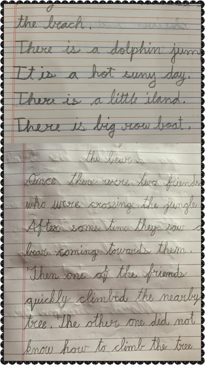 Former Student Handwriting Improvement - Fourth slide